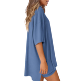 HALSEY™ – Cozy Solid Lounge Two-Piece Ensemble