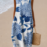 Olivia - Women's Midi Dress with Sleeveless Relaxed Fit