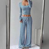 JANAT - Fitted Crop Top and Trousers Set