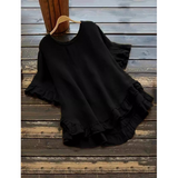 Evita - Plus Size Ruffle Hem Top