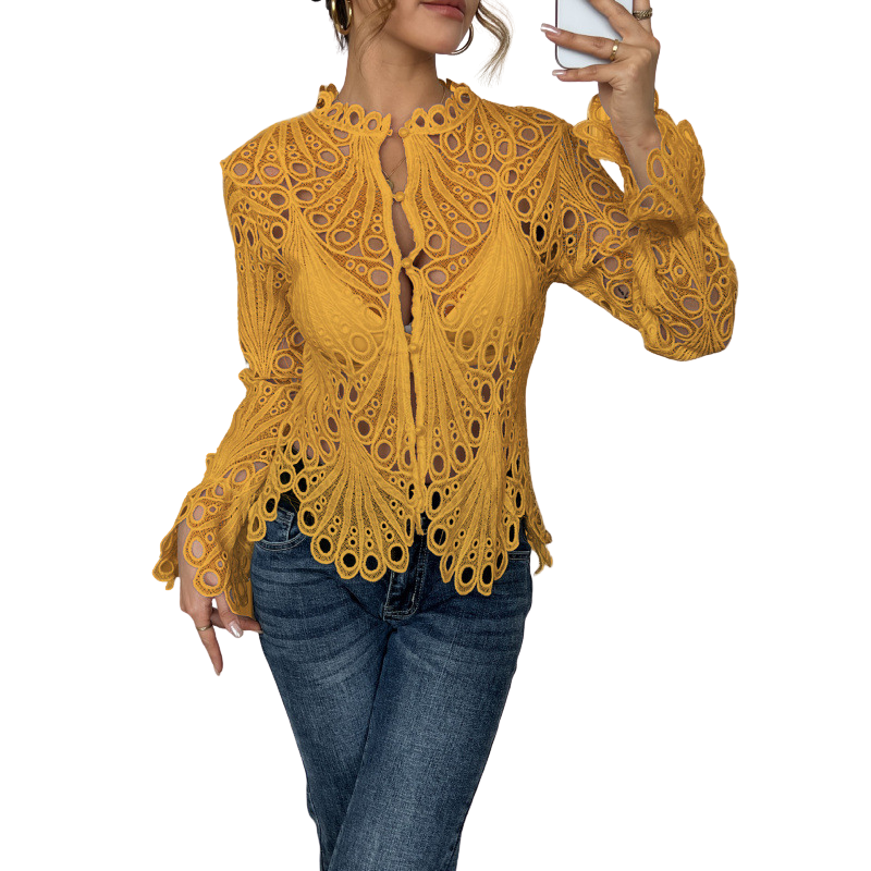 Sarah - Contemporary Blouse with Hollow Detail