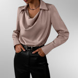 Violet | Chic Satin Blouse
