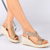 Raine – Woven Platform Wedge Sandals