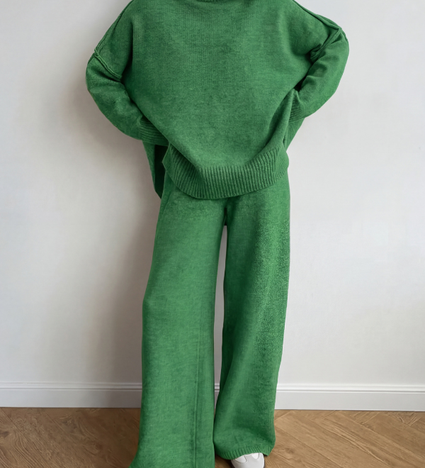 BEATRIXT - Turtleneck Sweater with Wide Leg Pants