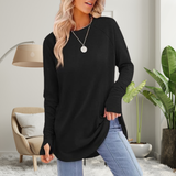Stellan - Relaxed Long Sleeve Top with Thumb Holes