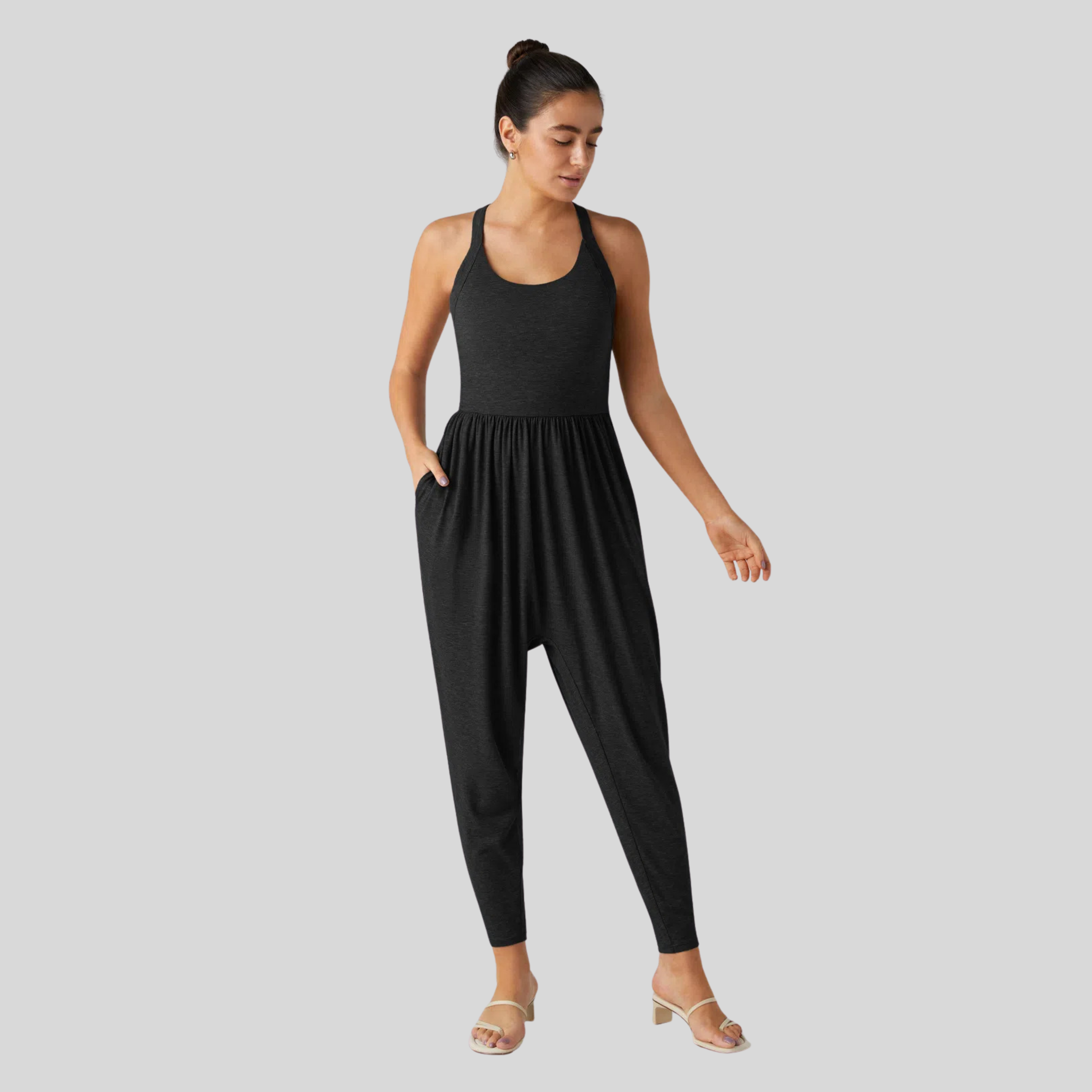 DAYEA™ – Cozy Backless U-Neck Lounge Jumpsuit