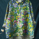 Ellie - Retro Floral Print Shirt