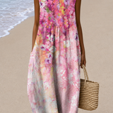 Alice - Women's Sleeveless Midi Dress with Relaxed Fit