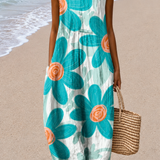 Penelope - Women's Sleeveless Midi Dress with Relaxed Fit