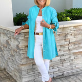 CÉLINA™ - Elegant Long Shirt Jacket