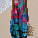 Nora - Women's Midi Dress with Sleeveless Relaxed Fit