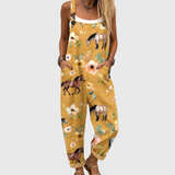 Zara – Cozy Overall Featuring Horse and Floral Design