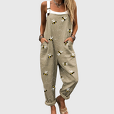 Chloe – Casual Overalls Adorned with Decorative Bees