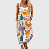Amy – Cozy Jumpsuit Featuring Vibrant Bird Print