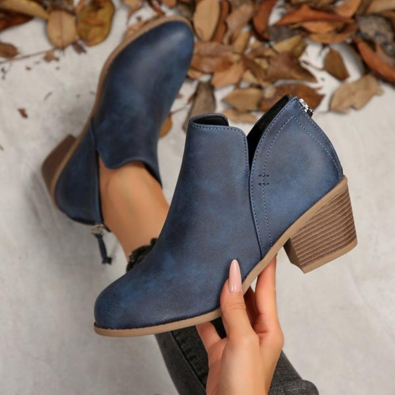 Theodora – Textured Ankle Booties