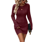 MERIEL™ – Classic Elegance Round Neck Bodycon Sweater