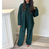 UNIT - Relaxed Fit Top with Wide Leg Pants