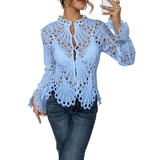 Sarah - Contemporary Blouse with Hollow Detail