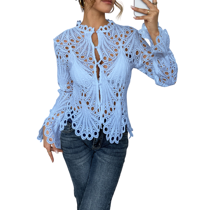 Sarah - Contemporary Blouse with Hollow Detail