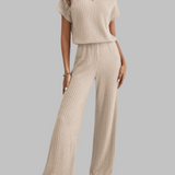 MAGGIE™ - Relaxed Short Sleeve Top and Pants Ensemble