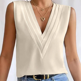 Jade - Breezy Sleeveless V-Neck Blouse