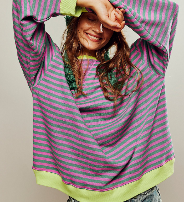 Ashley | Fun Striped Knit Sweater