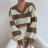 MORTA™ - Cozy V-Neck Long Sleeve Knit Sweater