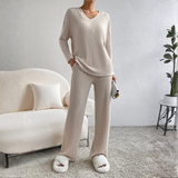 ENLINST - V-Neck Long Sleeve Top