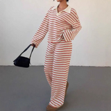INCIT - Long Sleeve V-Neck with Stripes