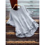Evita - Plus Size Ruffle Hem Top
