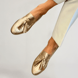 Vittoria | Women's Elegant Gold Loafers