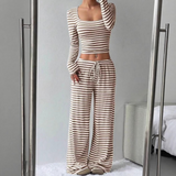 JANAT - Fitted Crop Top and Trousers Set