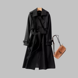 TIA™ - Chic Knee-Length Relaxed Fit Coat