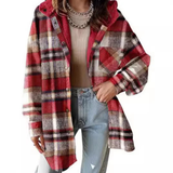 TALLULAH™ - Cozy Hooded Plaid Jacket with Relaxed Fit