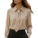Jonnie - Contemporary Long Sleeve Shirt with Tie Detail