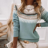AVERY™ - Fair Isle Pattern Knit Sweater
