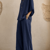 Maribel | Wide-Leg Pants with Batwing Sleeves
