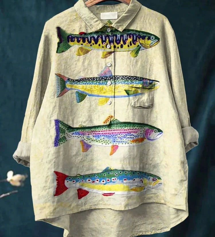Dara - Artistic Fish Graphic Tee
