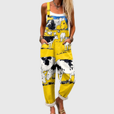 Stephanie – Cozy Yellow Country Print Jumpsuit