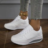 Laurel - Sleek Minimalist Lace-Up Platform Sneakers