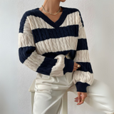 MORTA™ - Cozy V-Neck Long Sleeve Knit Sweater