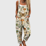 Ivy – Floral Butterfly Print Overalls