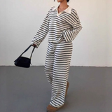 INCIT - Long Sleeve V-Neck with Stripes