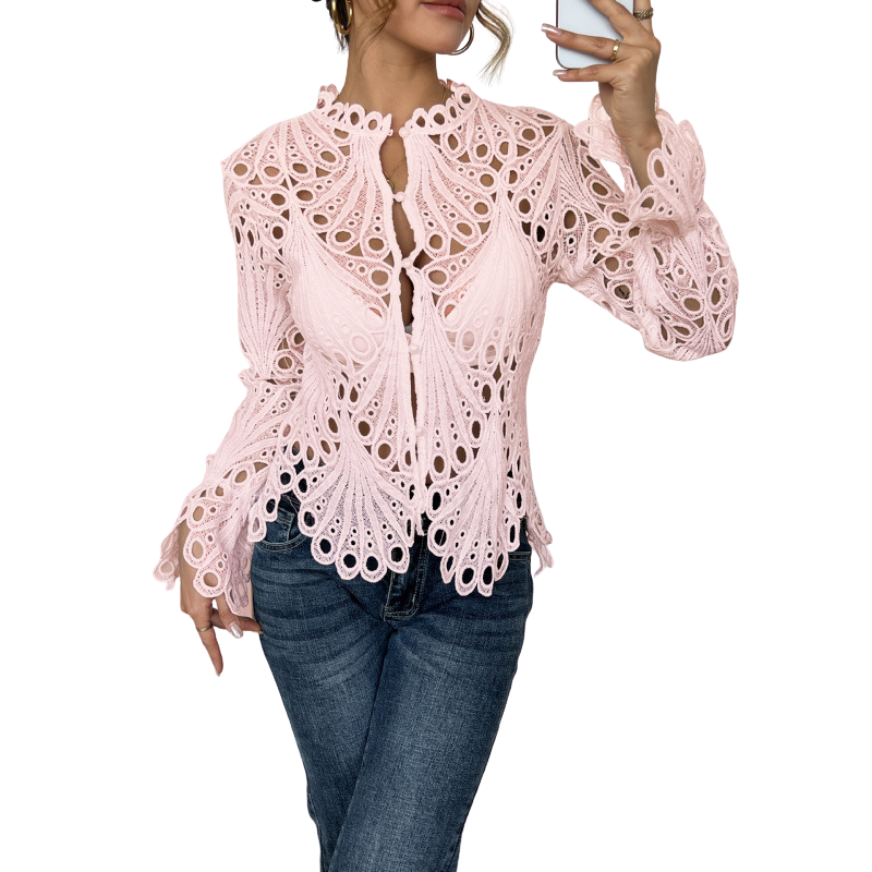 Sarah - Contemporary Blouse with Hollow Detail