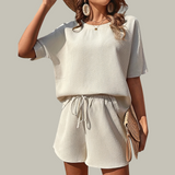 NIEVES™ – Plus Size Summer Lounge Set for Casual Comfort