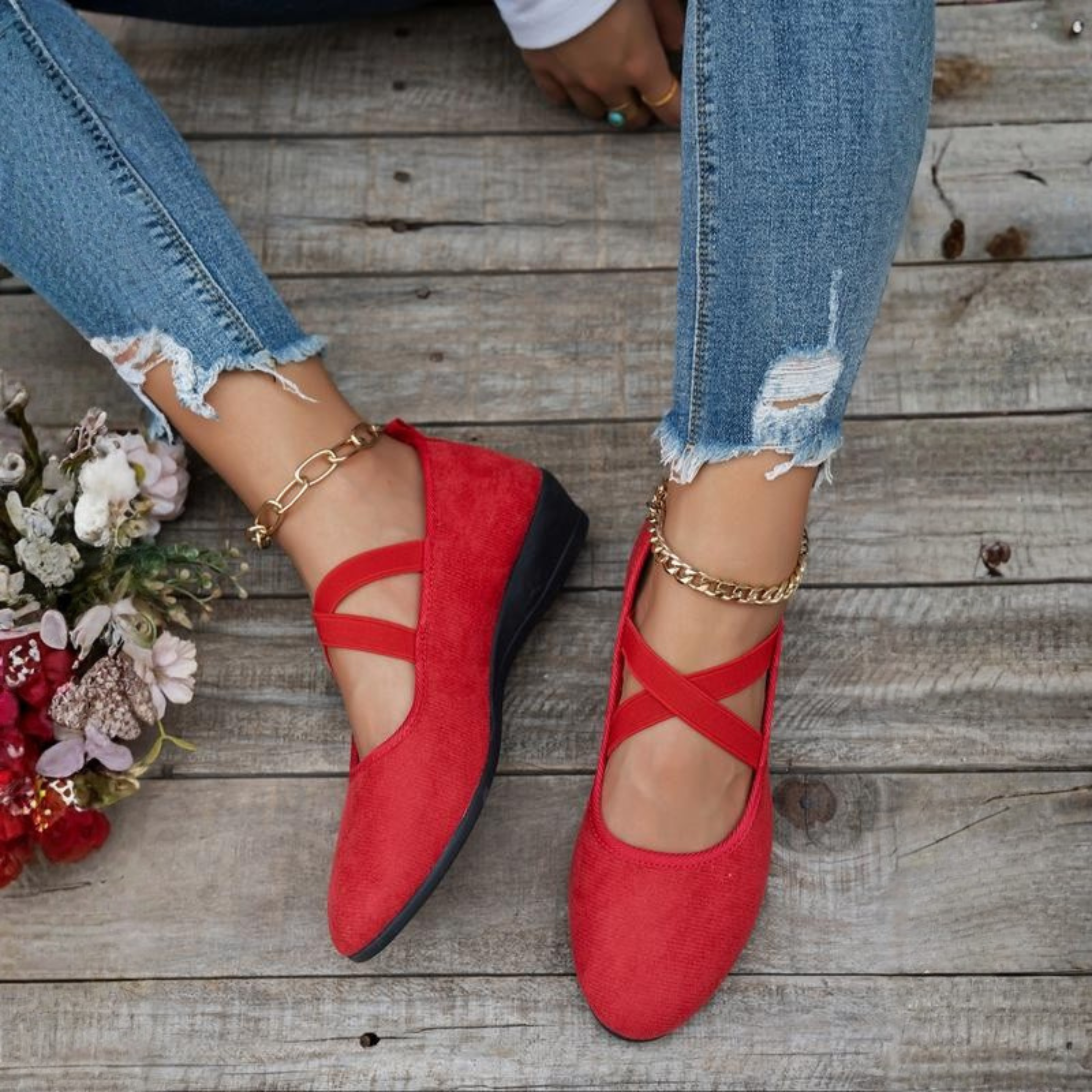 Philippa – Cozy Closed Wedge Slip-On Footwear