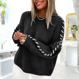 TALLY™ - Comfortable Long Sleeve Round Neck Knit Sweater