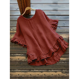 Evita - Plus Size Ruffle Hem Top