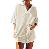 CONNY™ – Striped Knit Summer Two-Piece Casual Set