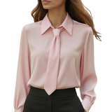 Jonnie - Contemporary Long Sleeve Shirt with Tie Detail